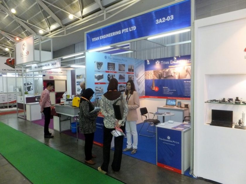 Titanium Metal Supplier Booth in Singapore Expo